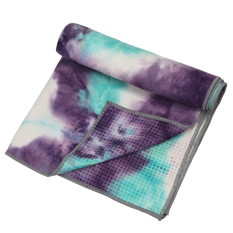 Pefi Yoga Towels , Non Slip Hot Yoga Towel Skidless Waffle Texture, 100% Absorbent Odorless Microfiber Yoga Blanket, Standard Sized 24 inchx72 inch Mat Towel,for Hot Yoga, Bikram, Pilates (Green & Pink) - Image 5